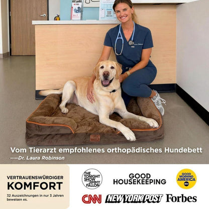 Orthopädisches Hundebett Grau – Kuscheliges Sofa für Große Hunde