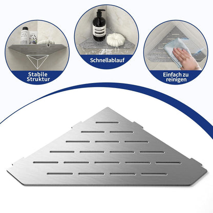 Edelstahl Duschablage Ecke – 2er Pack, Robust & Platzsparend