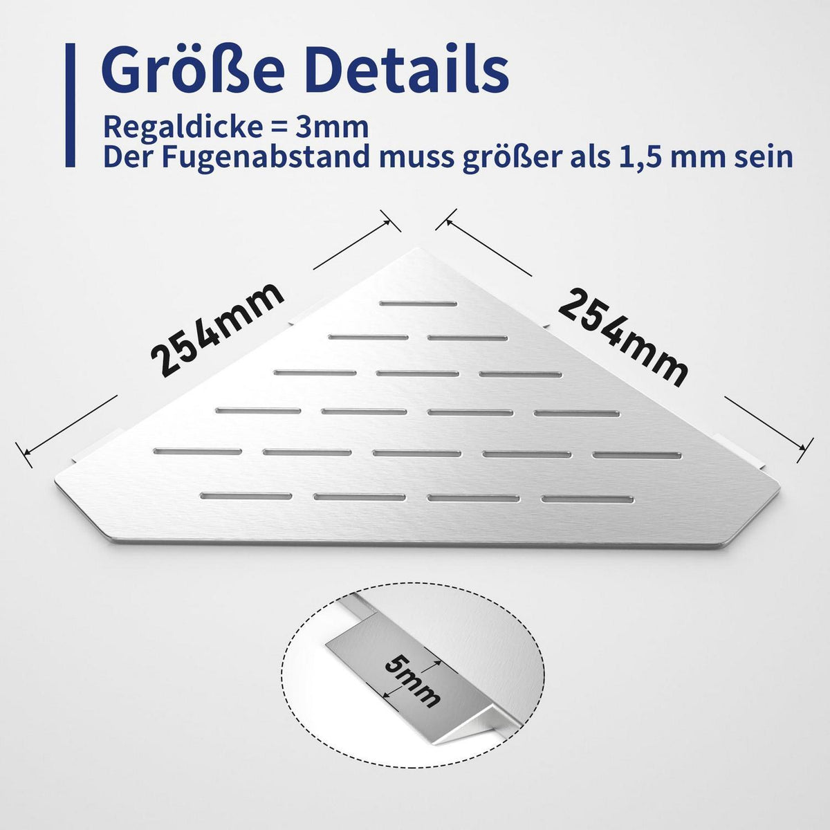 Edelstahl Duschablage Ecke – 2er Pack, Robust & Platzsparend