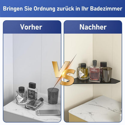 Duschablage Edelstahl Ecke Schwarz 2er Pack - Platzsparend & Robust