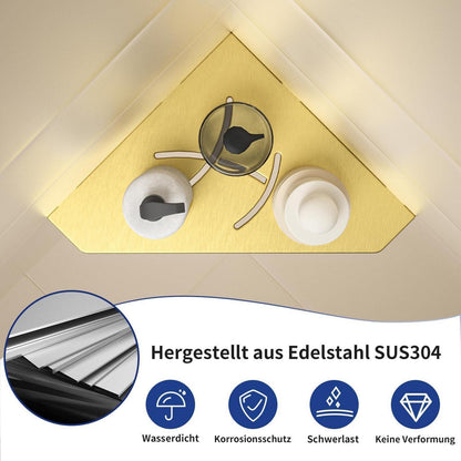 Edelstahl Duschablage Ecke Golden - 2er Pack