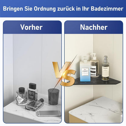 Edelstahl Duschablage Ecke – 2er Pack, Schwarz