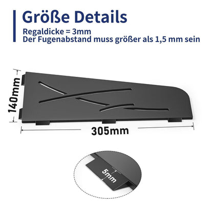 Eck Duschregal Edelstahl 2er-Pack Mattschwarz – Platzsparend & Robust