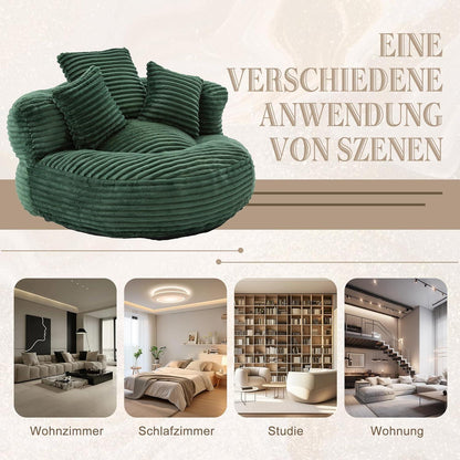 Boneless Lounger Sitzsack Sofa | Gaming & Entspannung | Smaragdgrün