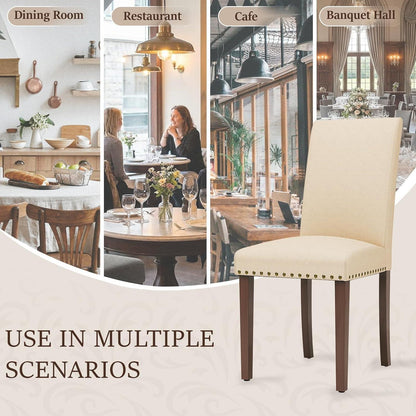 Esszimmerstühle 6er Set, Beige – Traditionell & Bequem