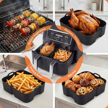 Silikonformen Set für Heißluftfritteuse – 3-teilig, BPA-frei