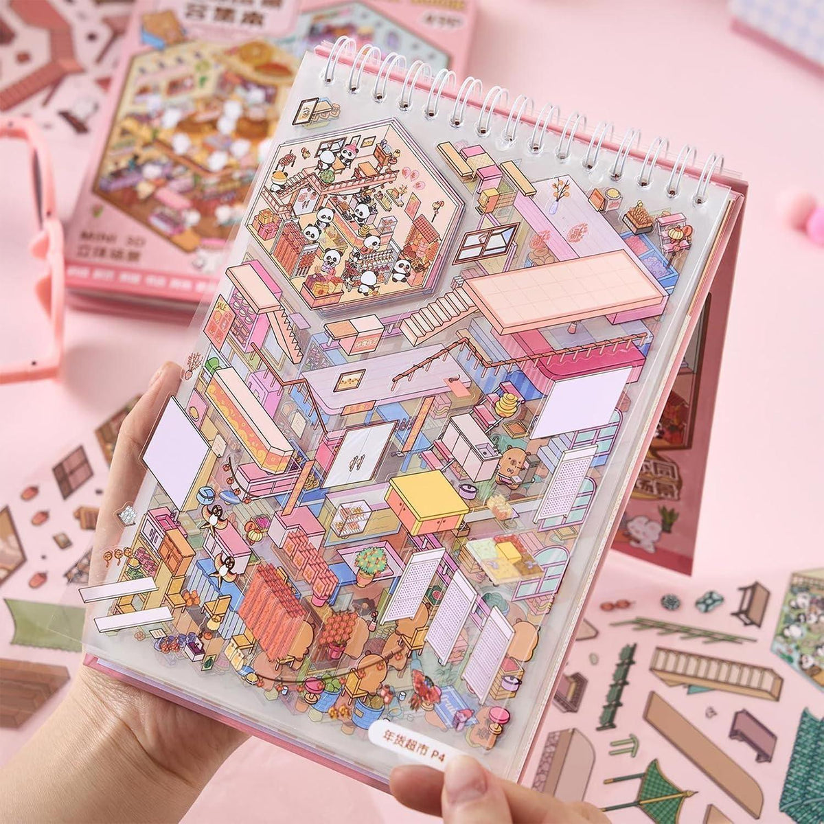 3D Haus Sticker Set – Miniatur Szenen für Kinder & Scrapbooking