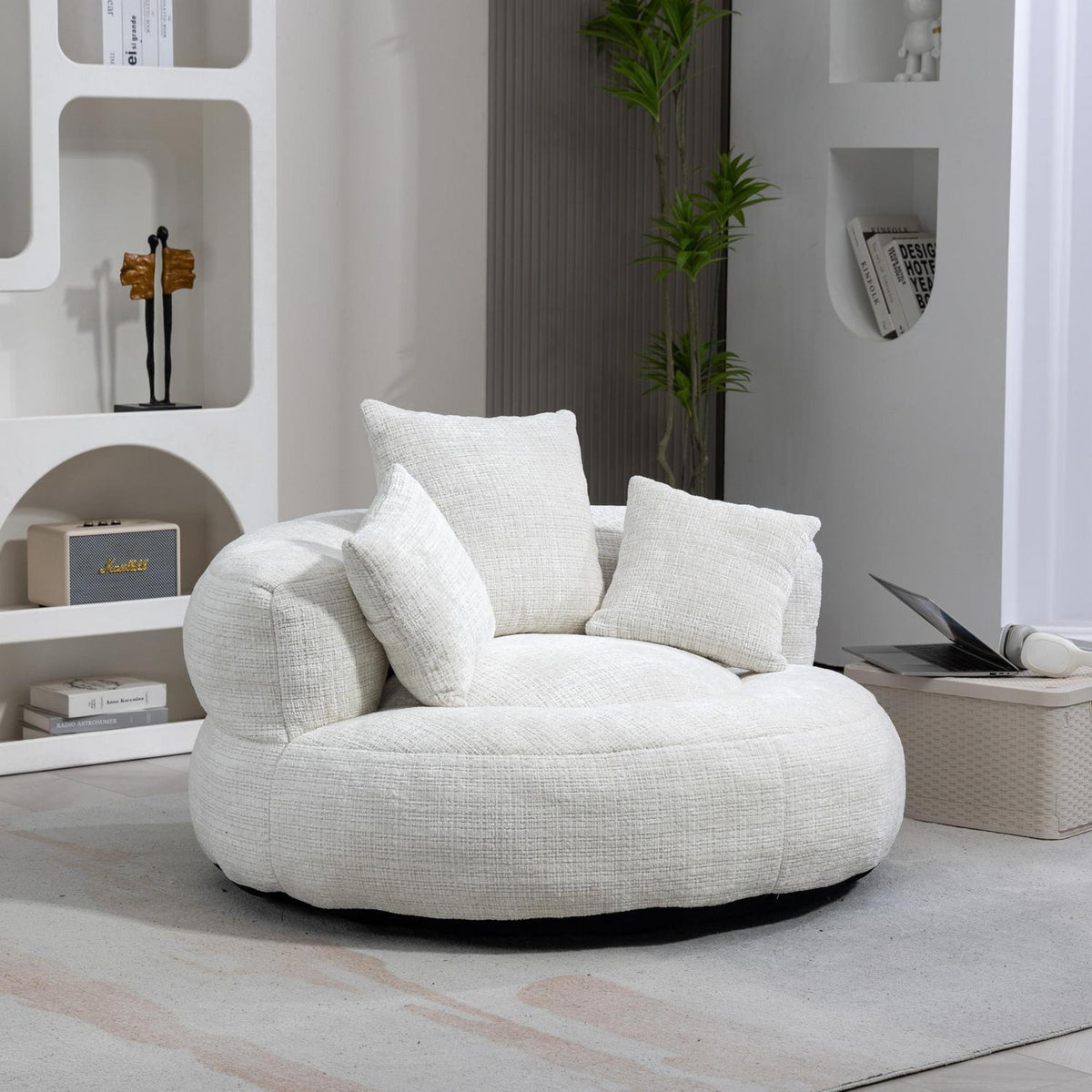 Lazy Sitzsack mit hohem Rücken – Bequemer Lounger für Wohnzimmer