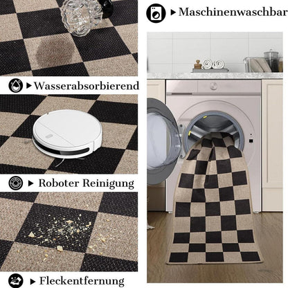 Rutschfester Läufer 80x300cm – Waschbarer Flur- & Küchenteppich Modern