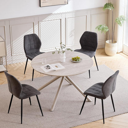 Esszimmerstuhl Set Grau – 4 gepolsterte Stühle im Nordic Stil