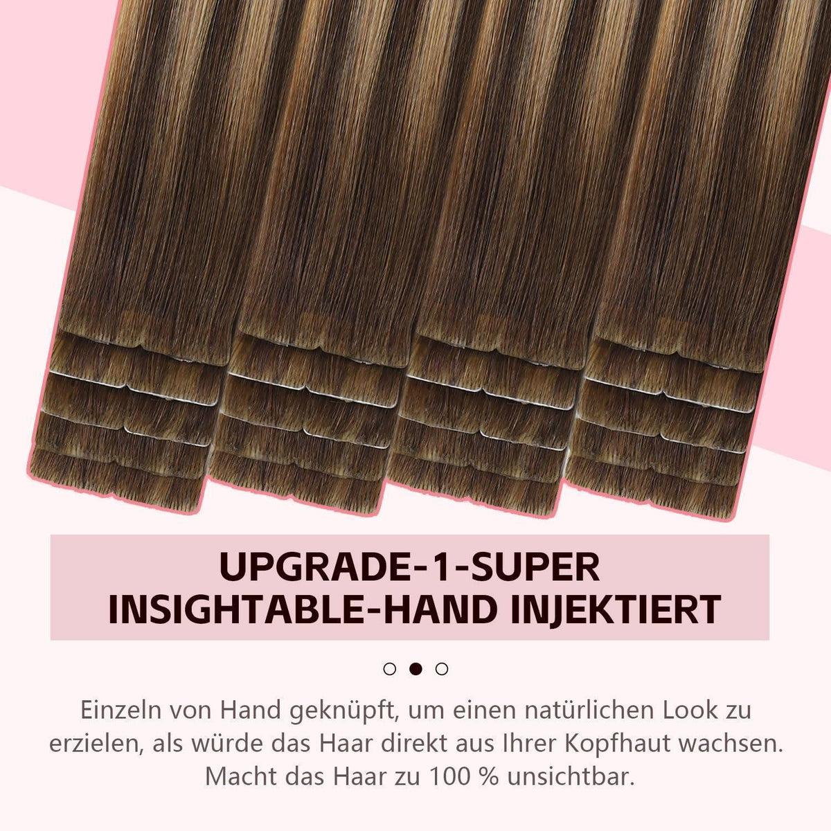 Remy Haarverlängerung Tape-in #4/27/4 Balayage 35cm