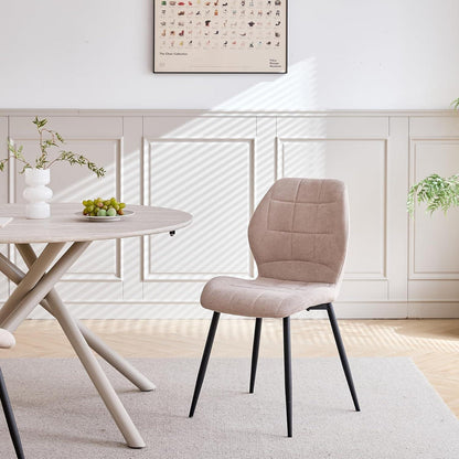 Esszimmerstuhl Set 4-teilig, Beige, Nordischer Stil