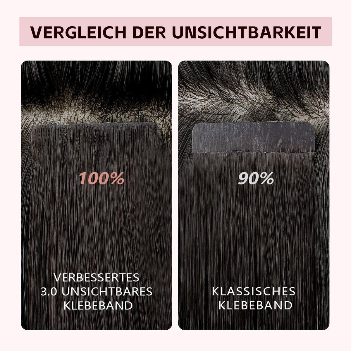 Remy Tape Haarverlängerung #4/27/4 Balayage Schoko-Karamell 45cm