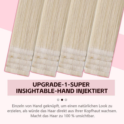 Remy Echthaar Tape Extensions #60 Platinblond 40cm