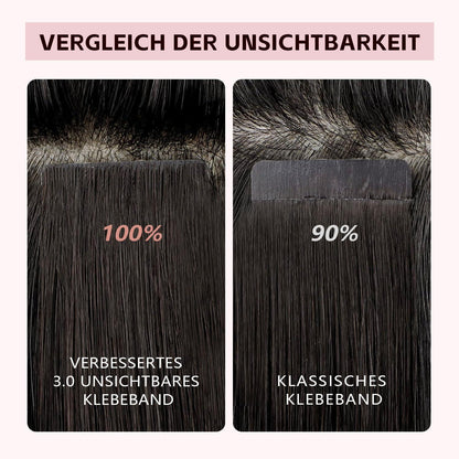 Echthaar Tape Extensions #2/6/18 Dunkelbraun bis Blond 50cm