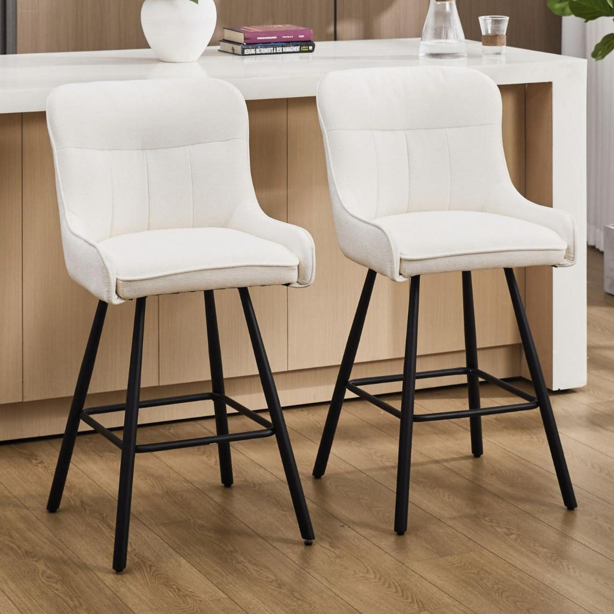 Barhocker Set 2er Chenille – Modern & Bequem