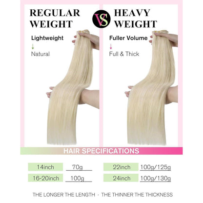 Blond Tressen Extensions Echthaar 45cm 100g 18/613