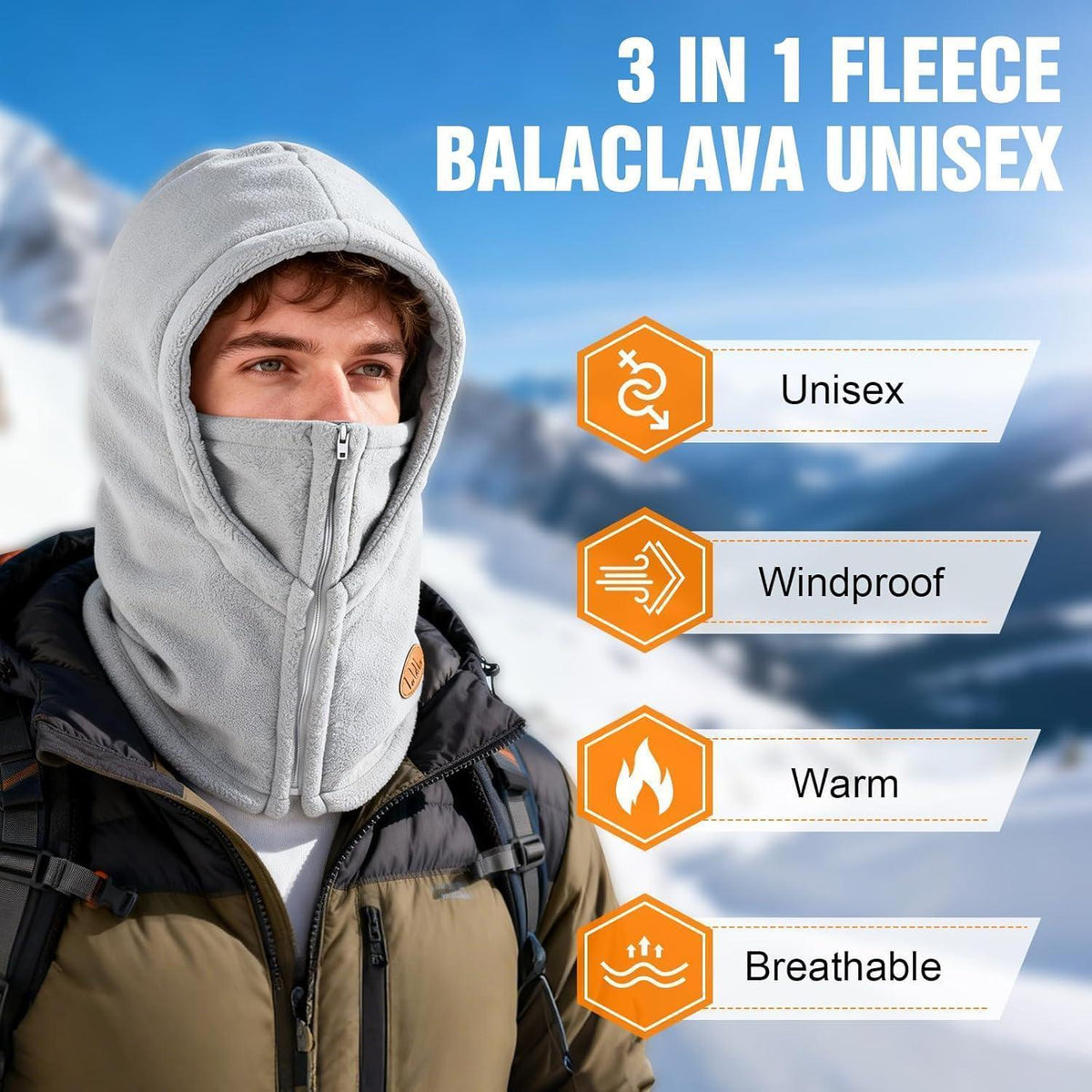 Thermo Sturmhaube Fleece – Winddicht & Warm für Herren & Damen