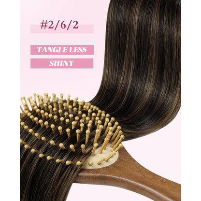 Echthaar Microring Extensions Braun Balayage 50-55cm