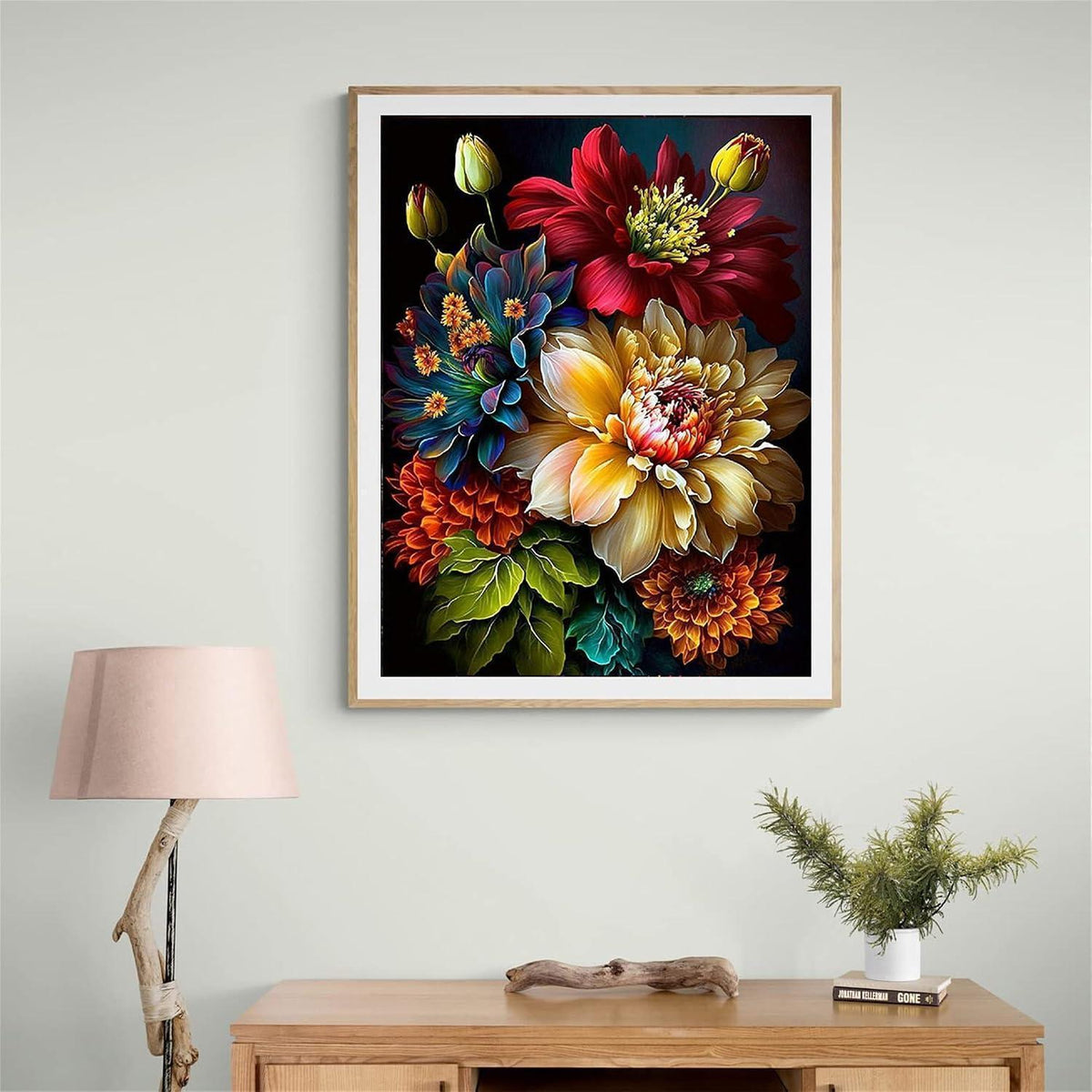 Malen nach Zahlen Blume für Erwachsene – DIY Bastelset