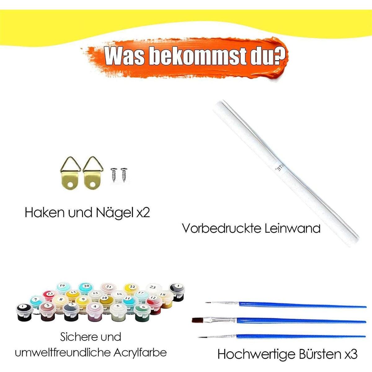 Malen nach Zahlen Blume für Erwachsene – DIY Bastelset