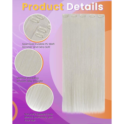 Echthaar Clip-in Extensions Blond #60 – 35cm, 4er Set