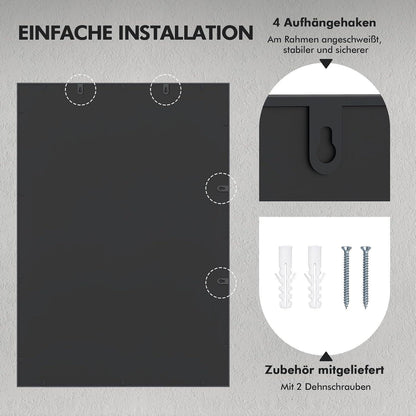 RELAX4LIFE Wandspiegel 100x70cm – Explosionsgeschütztes Glas & Metallrahmen