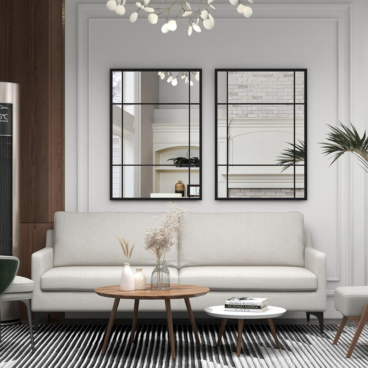 RELAX4LIFE Wandspiegel 100x70cm – Explosionsgeschütztes Glas & Metallrahmen