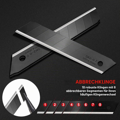 18mm Cuttermesser Klingen SK2 – 10er Pack Abbrechbar