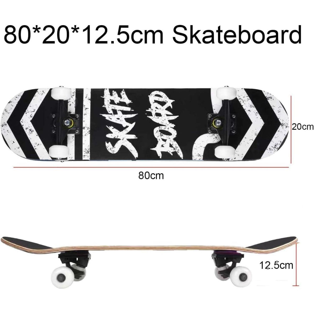 Komplettes Skateboard 31x8 Zoll – Perfektes Geschenk für Kinder & Erwachsene