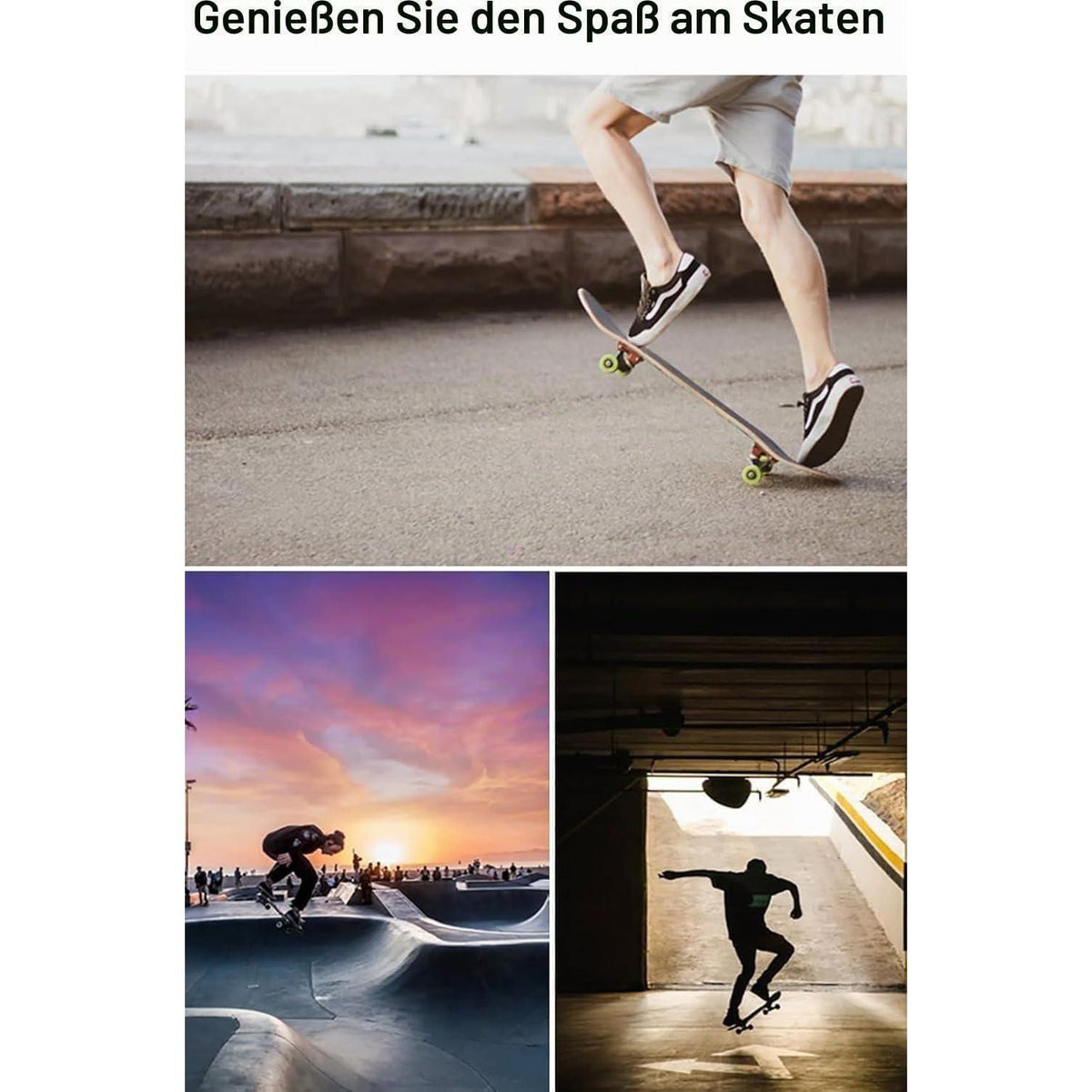 Komplettes Skateboard 31x8 Zoll – Perfektes Geschenk für Kinder & Erwachsene