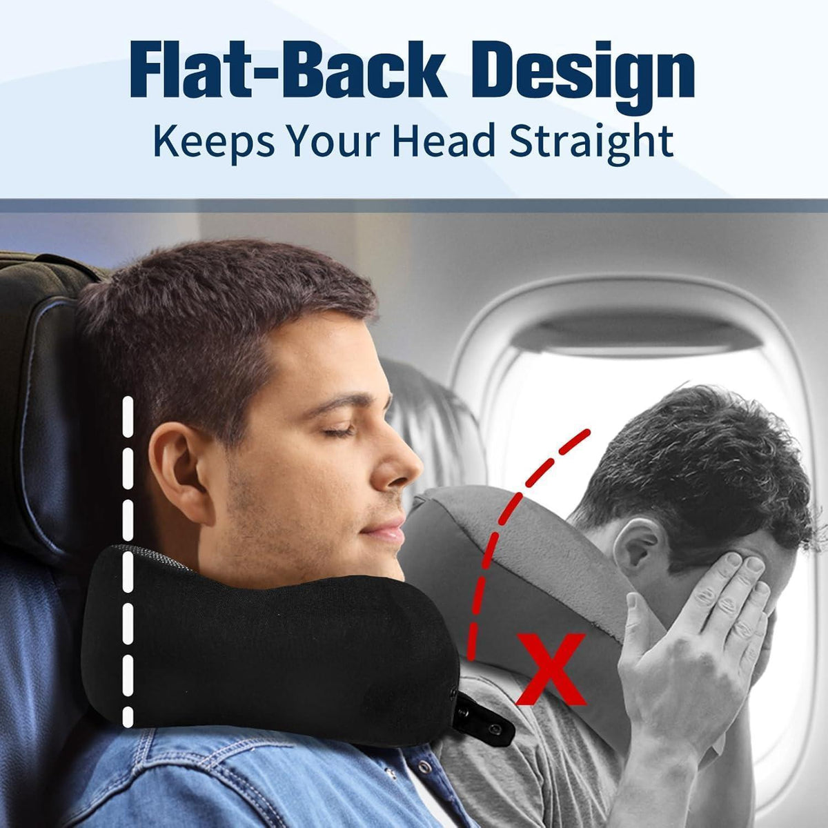Reisekissen Nackenkissen Memory Foam Verstellbar mit Zubehör