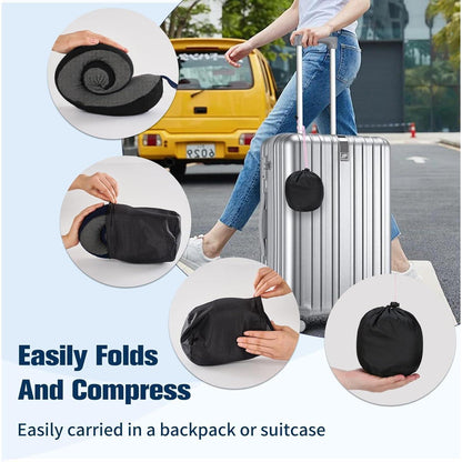 Reisekissen Nackenkissen Memory Foam Verstellbar mit Zubehör