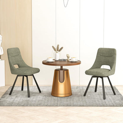 Drehbarer Esszimmerstuhl Set 2x, Modern & Gepolstert, Graugrün