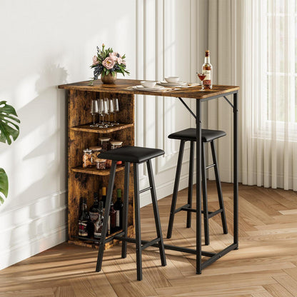 Litake Bartisch Set mit Hockern – Industrie-Stil für Küche & Bar