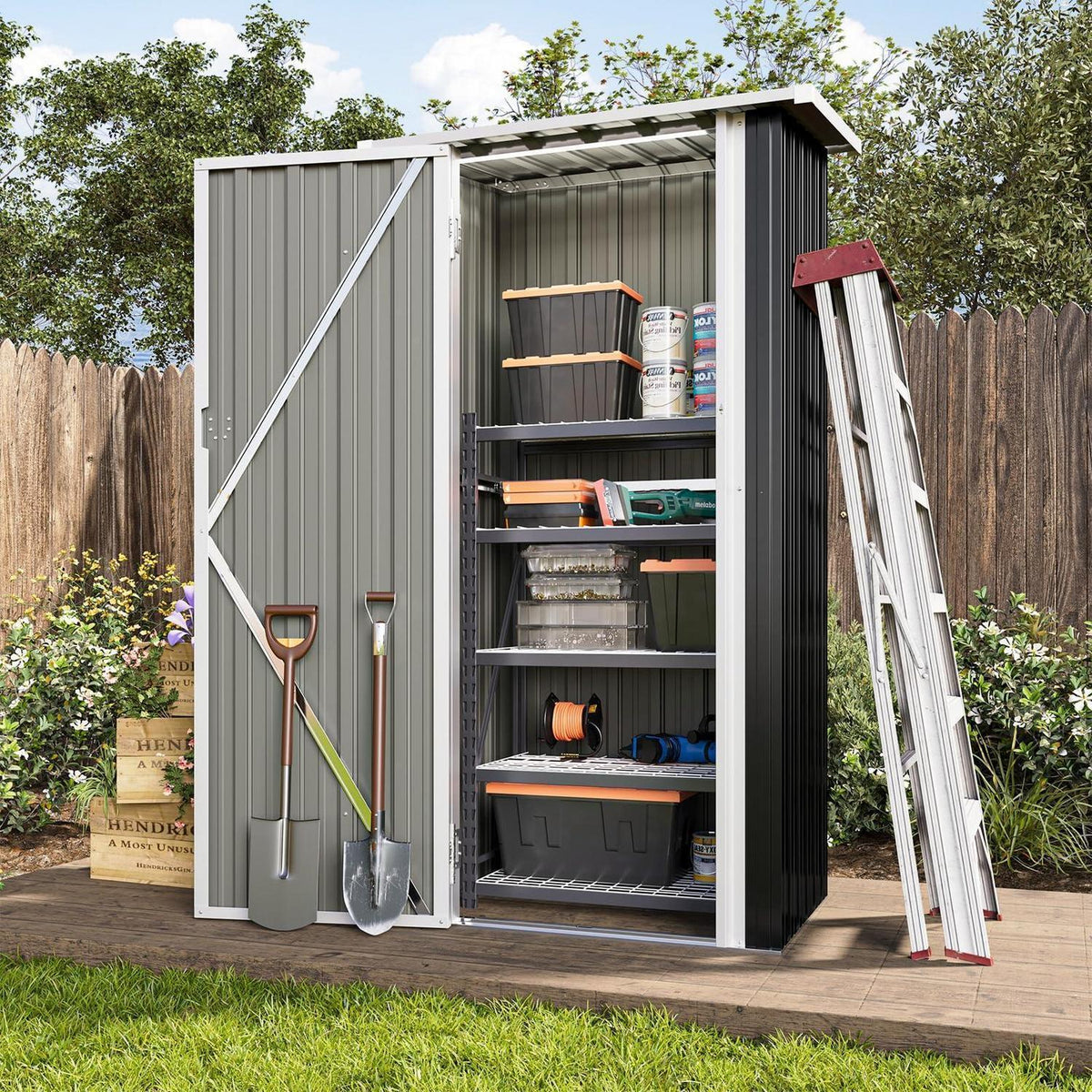 Gerätehaus 88x61cm – Starkes Gartenhaus mit Pultdach