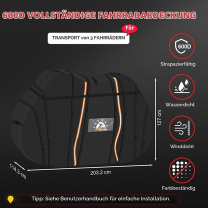 Fahrradabdeckung 3er Set – Wasserdicht & UV-Beständig