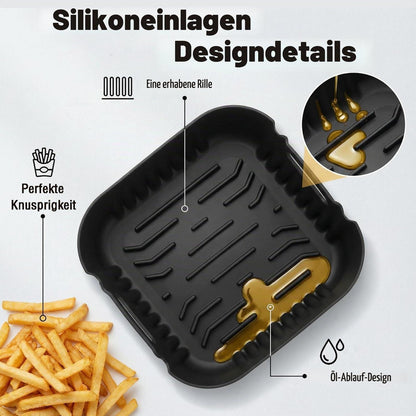 Silikonform 2er-Set für Heißluftfritteuse 2L - 2.5L