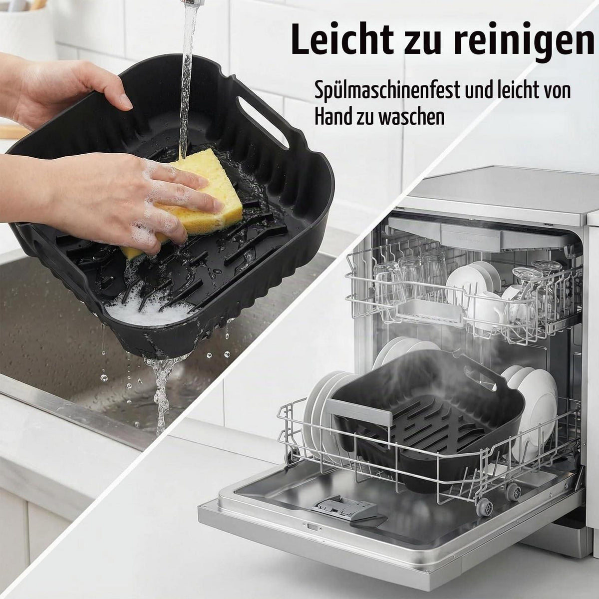 Silikonform 2er-Set für Heißluftfritteuse 2L - 2.5L