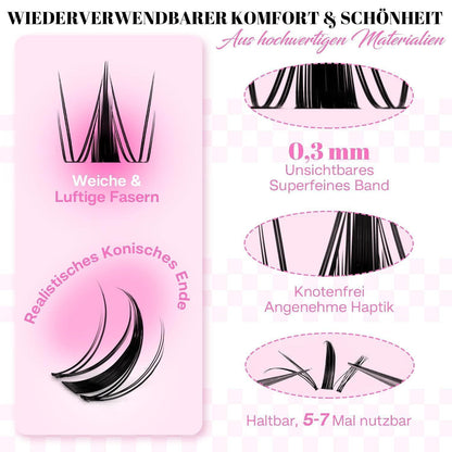 Manga Lashes – 144 Stück D Curl für Volumen-Look