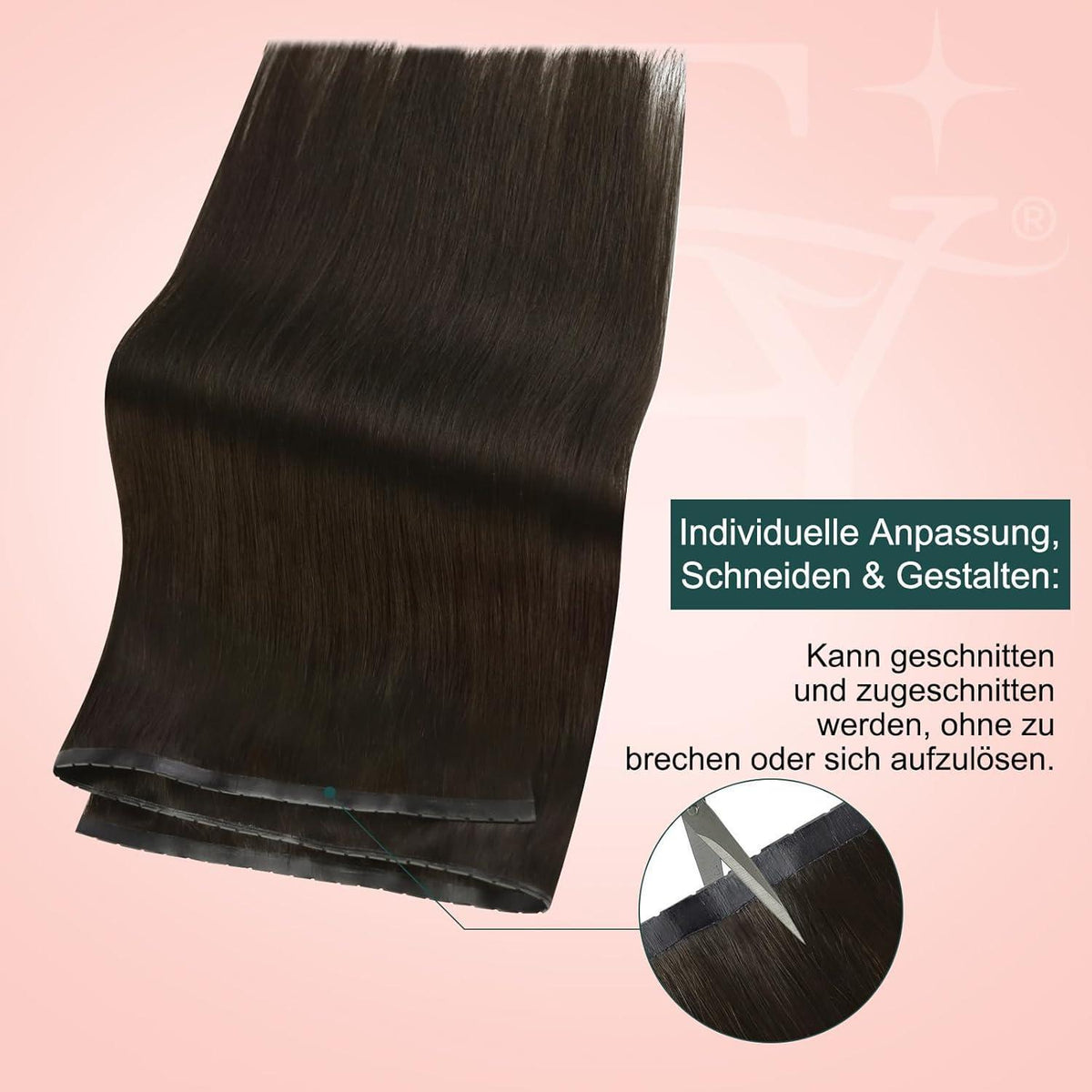 Echthaar Butterfly Tressen 60cm – Braun, Weich & Vielseitig