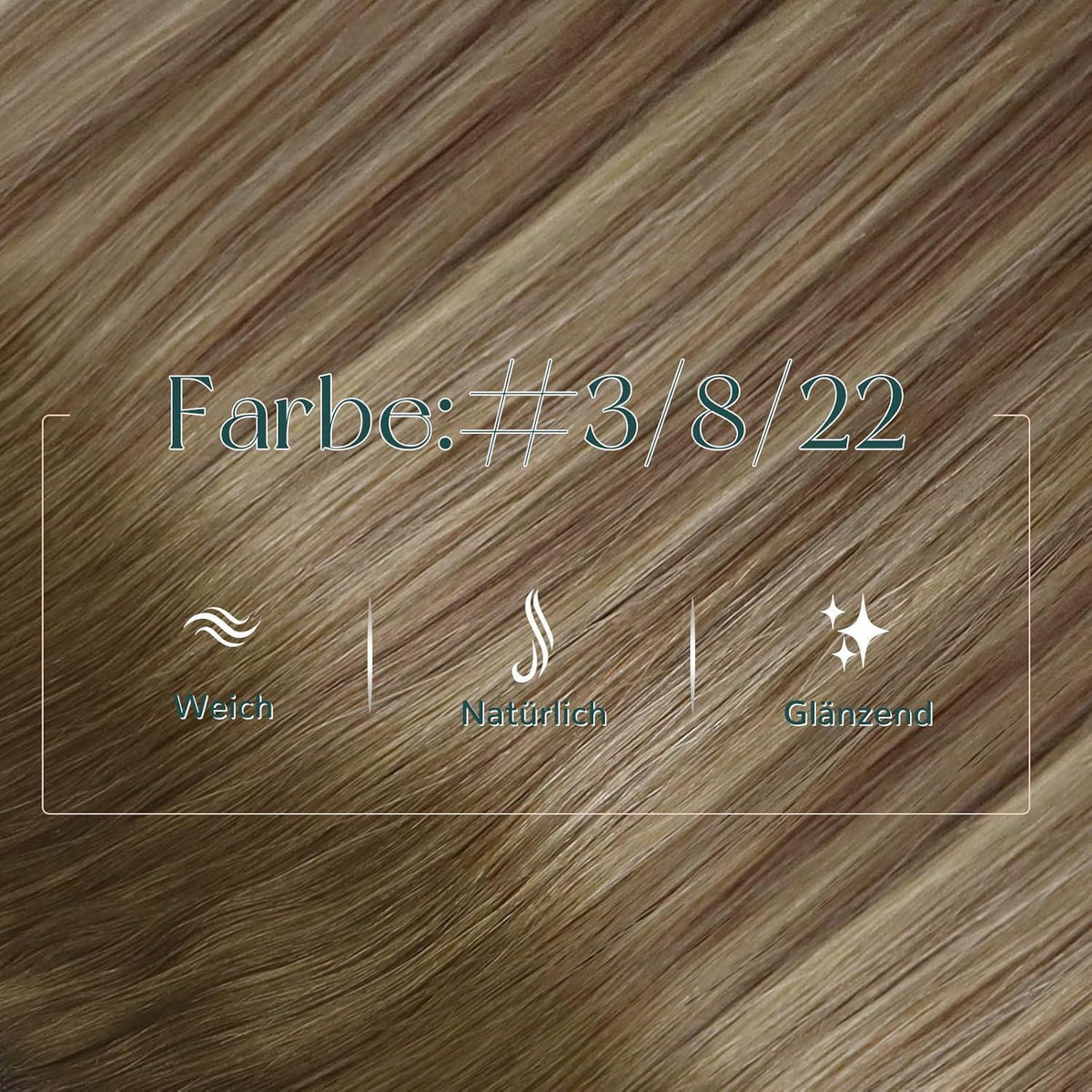 Butterfly Tressen Extensions Echthaar Ombre Dunkelbraun Blond