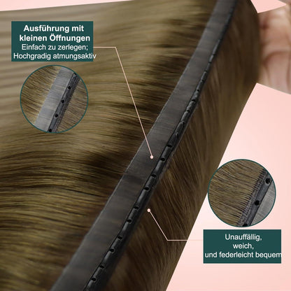 Butterfly Tressen Extensions Echthaar Ombre Dunkelbraun Blond