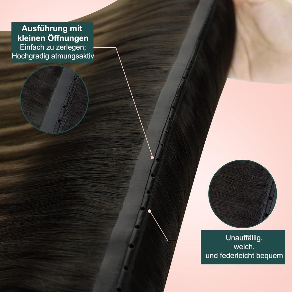 Braun Balayage Butterfly Tressen Echthaar Extensions 40cm