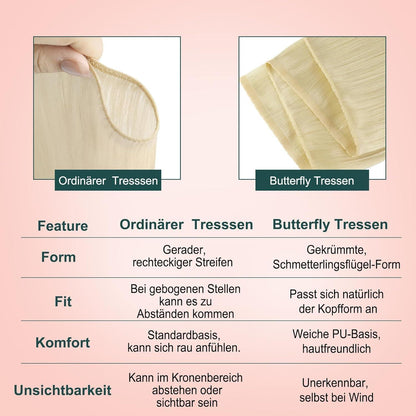 Blond Echthaar Tressen – 50cm, 100g, #60