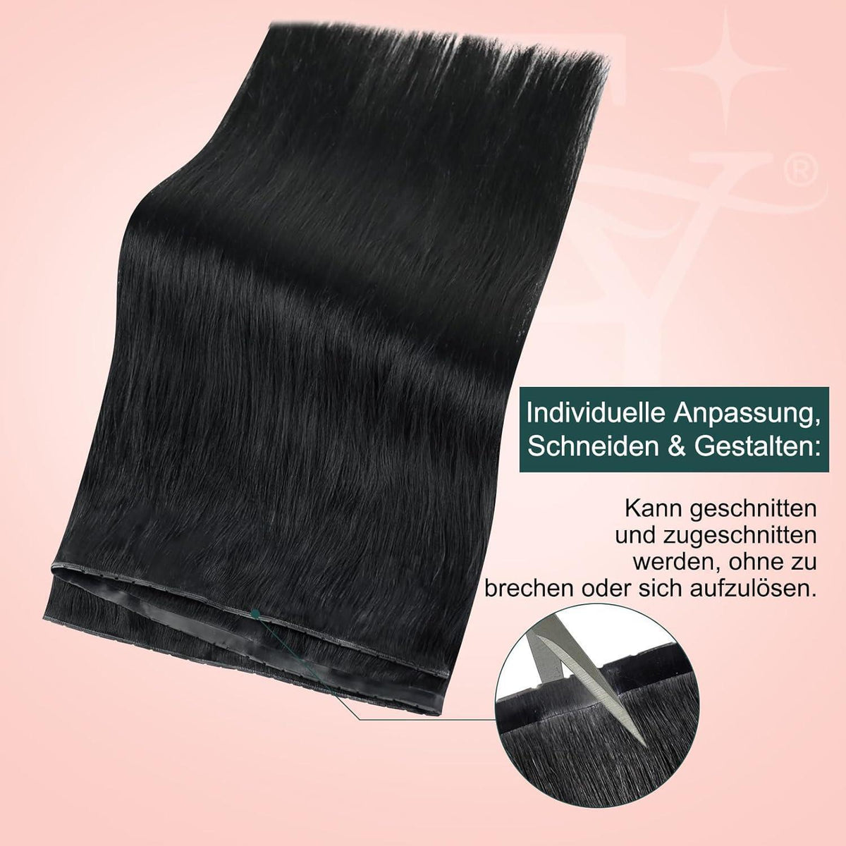 Butterfly Tressen Echthaar Schwarz – 55cm, 100g
