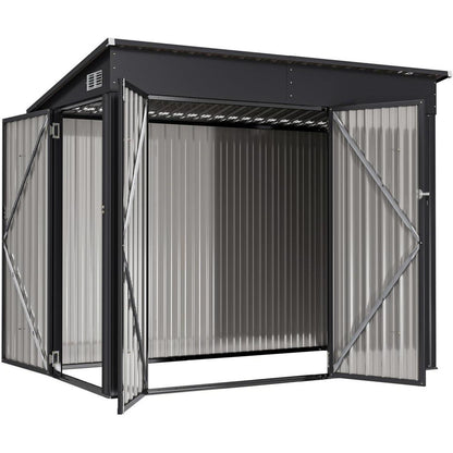 Outdoor Gerätehaus 8x4 ft – Pultdach, wetterfest & sicher