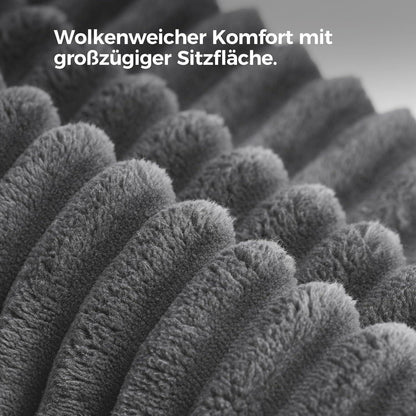 Ecksofa mit Schlaffunktion, Grau – Komfortabler Schlafsofa mit Chaise Longue