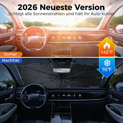 Sonnenschirm Auto Frontscheibe mit 360° Drehung und UV-Schutz