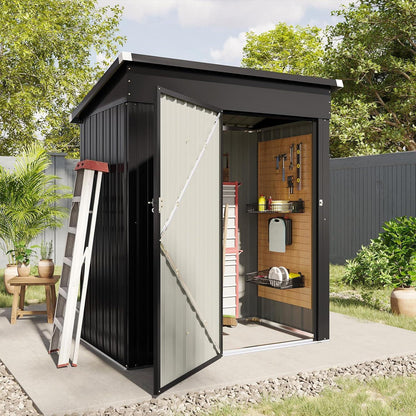 Metall Gerätehaus 150x91x185 cm – Pultdach & abschließbar